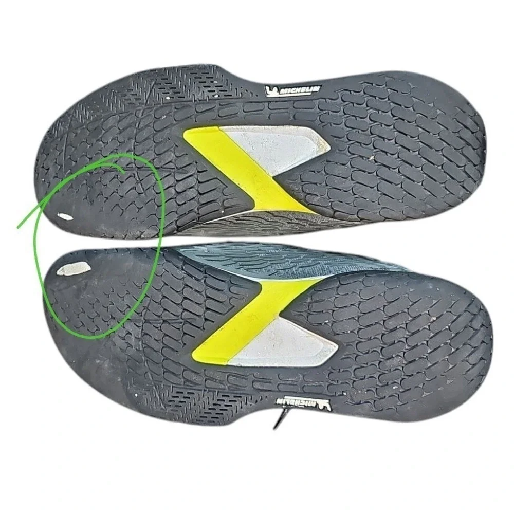 Babolat Propulse Fury 3 AC Gray Yellow - Size 10.5 - Used (Tread‎ Wear)